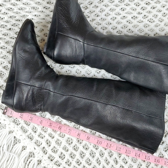 Steve Madden Intyce Pebbled Leather Slouchy Riding Soletech Boots - Picture 13 of 16